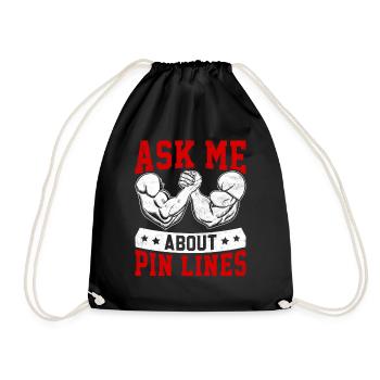 Arm wrestling arm wrestler - Drawstring Bag - black - Front