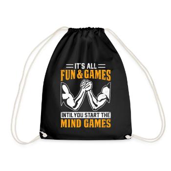 Arm wrestling arm wrestler - Drawstring Bag - black - Front