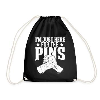Arm wrestling arm wrestler - Drawstring Bag - black - Front