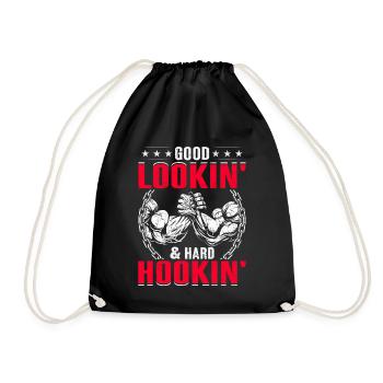 Arm wrestling arm wrestler - Drawstring Bag - black - Front