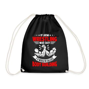 Arm wrestler - Drawstring Bag - black - Front