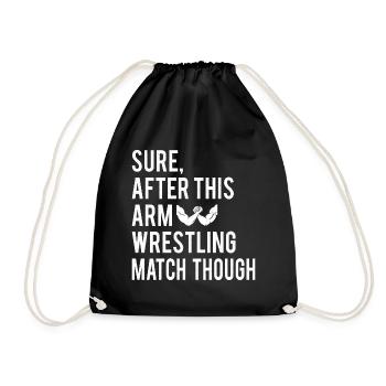 Arm wrestler - Drawstring Bag - black - Front