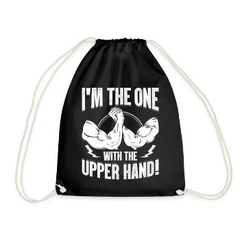 Arm wrestling arm wrestler - Drawstring Bag - black - Front