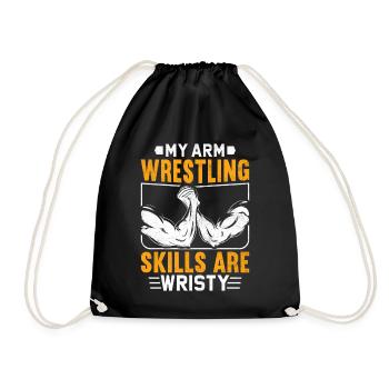 Arm wrestler - Drawstring Bag - black - Front