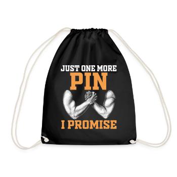Arm wrestling arm wrestler - Drawstring Bag - black - Front