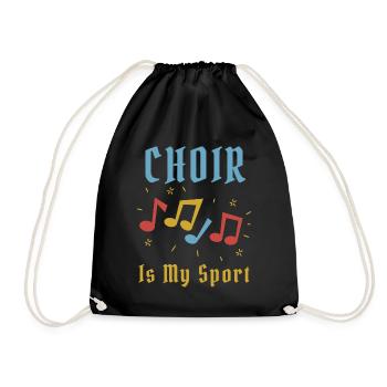 Funny Choir est mon sport Choristes Choristes Chanteur - Sac de sport léger - noir - Devant
