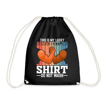 Arm wrestler - Drawstring Bag - black - Front