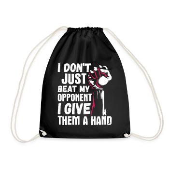 Arm wrestling arm wrestler - Drawstring Bag - black - Front