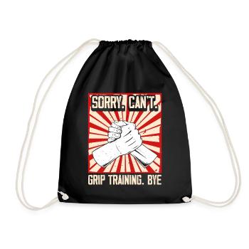 Arm wrestling arm wrestler - Drawstring Bag - black - Front