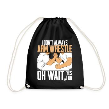 Arm wrestling arm wrestler - Drawstring Bag - black - Front