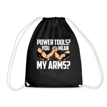 Arm wrestling arm wrestler - Drawstring Bag - black - Front