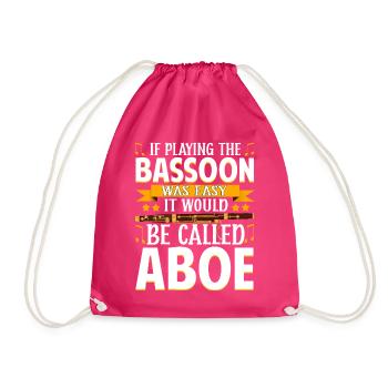Bassoonist - Drawstring Bag - fuchsia - Front