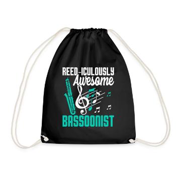 Bassoon - Drawstring Bag - black - Front