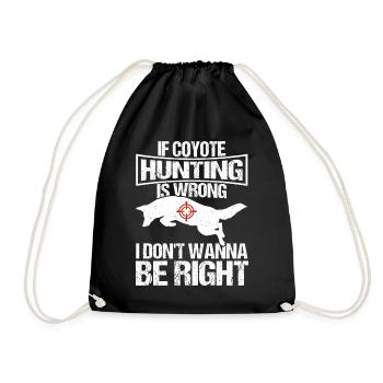 Coyote Hunter Yote - Drawstring Bag - black - Front