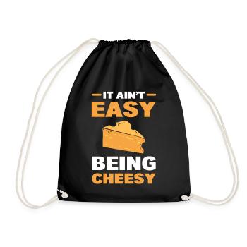 It Ain't Easy Being Cheesy Cheese Expert - Drawstring Bag - black - Front