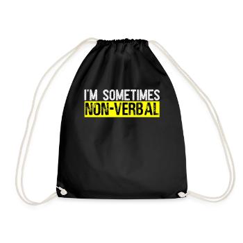 Deaf Pride ASL Sign Language - Drawstring Bag - black - Front