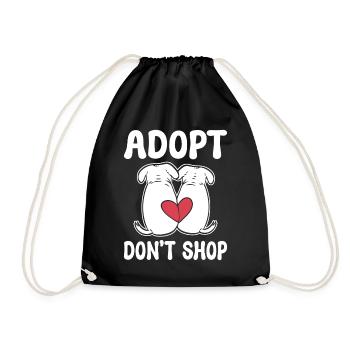 Adopt Don't Shop Haustieradoptionspezialist - Turnbeutel - Schwarz - Vorne
