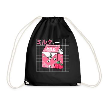 Esthétique bizarre Kawaii Japonais Mignon Mil - Sac de sport léger - noir - Devant