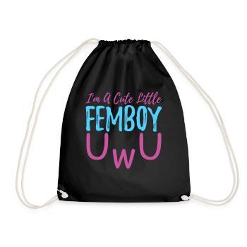 Crossdressing Crossdresser - Drawstring Bag - black - Front