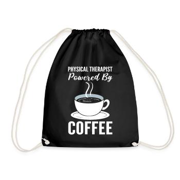 Kaffeeliebhaber Physiotherapeut und Pt - Turnbeutel - Schwarz - Vorne