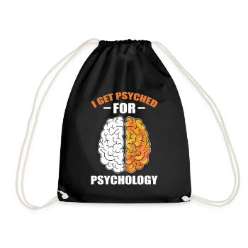 I Get Psyched For Psychology Psychotherapeut - Turnbeutel - Schwarz - Vorne
