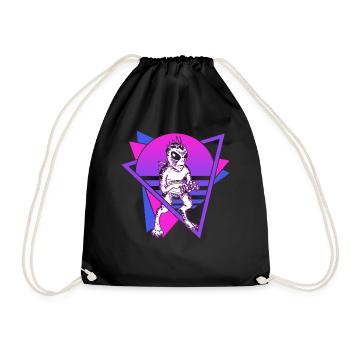 Chupacabra Crypto Cryptozoologie Rétro - Sac de sport léger - noir - Devant