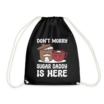 Lustiger Kaffeeliebhaber Kaffee - Turnbeutel - Schwarz - Vorne