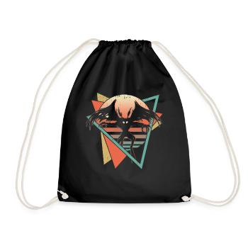 Mothman Crypto Cryptozoologie Rétro - Sac de sport léger - noir - Devant