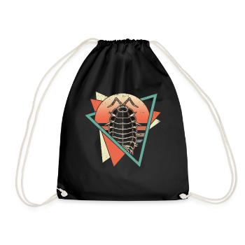 Isopods Retro Vaporwave - Drawstring Bag - black - Front