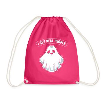 Lustige Geisterjagd Parapsychologie - Turnbeutel - Fuchsia - Vorne