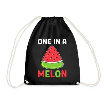 One In A Melon Obstverkäufer - Turnbeutel - Schwarz - Vorne