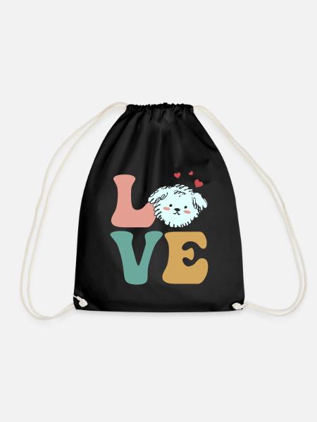 Bichon Frise Hund - Turnbeutel - Schwarz
