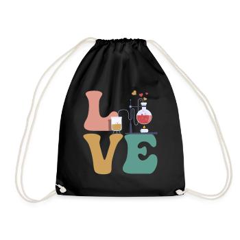 Biochemistry Biochemist Experiment - Drawstring Bag - black - Front