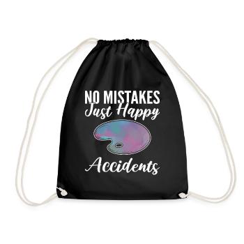 No Mistakes Just Happy Accidents Handwerker - Turnbeutel - Schwarz - Vorne