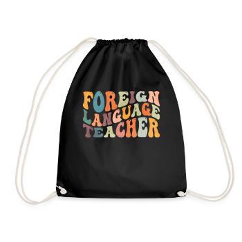 Teaching Groovy Foreign Language Teachers - Drawstring Bag - black - Front