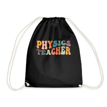 Groovy Physiklehrer Physiker Wissenschaftsunterric - Turnbeutel - Schwarz - Vorne