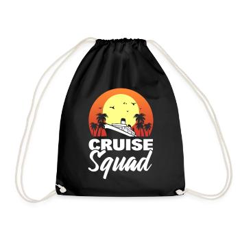 Cruise Squad Kapitän - Turnbeutel - Schwarz - Vorne