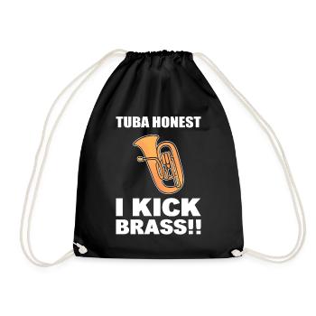 Tuba Wortspiel Musiker - Turnbeutel - Schwarz - Vorne