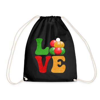 Boccia Ball - Drawstring Bag - black - Front