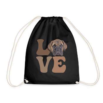 Bullmastiff Hund - Turnbeutel - Schwarz - Vorne