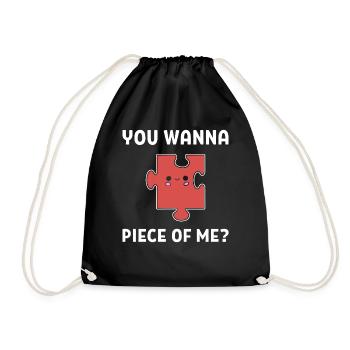 You Wanna Piece Of Me? Brettspielliebhaber - Turnbeutel - Schwarz - Vorne