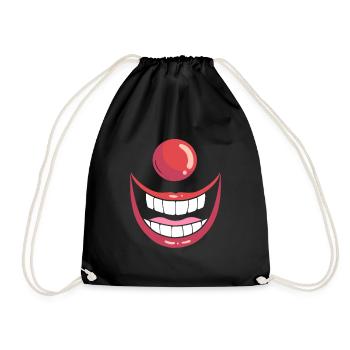 Clownkostüm Komiker - Turnbeutel - Schwarz - Vorne