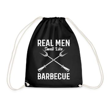 Real Men Smell Like Barbecue Kochen - Turnbeutel - Schwarz - Vorne