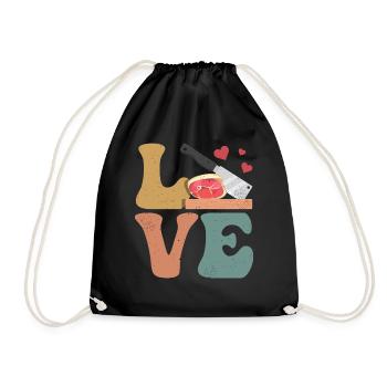 Butcher's Meat Cleaver - Drawstring Bag - black - Front