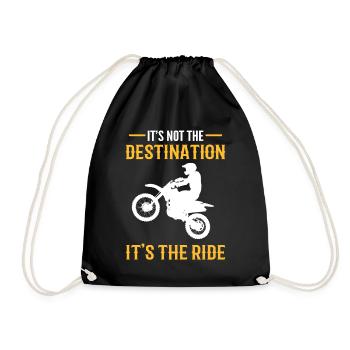 It's Not The Destination It's The Ride Motorrad - Turnbeutel - Schwarz - Vorne