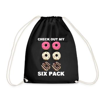 Check Out My Six Pack Komiker - Turnbeutel - Schwarz - Vorne
