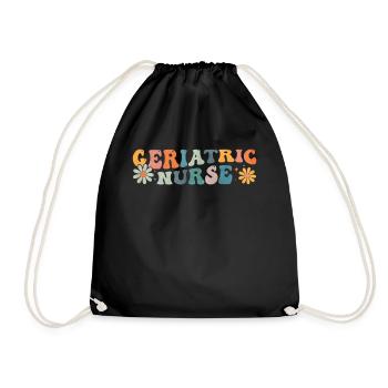 Groovy Geriatric Nurse Nursing - Drawstring Bag - black - Front
