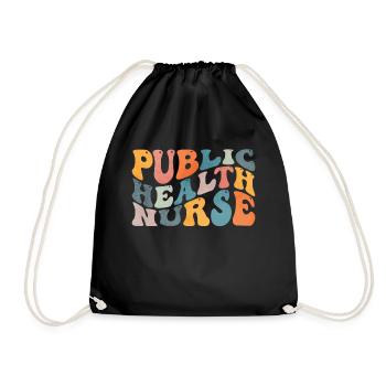 Groovy Public Health Nurse Health - Drawstring Bag - black - Front