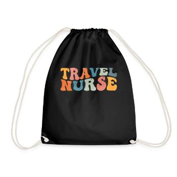 Groovy Travel Nurse Transport Nursing - Drawstring Bag - black - Front