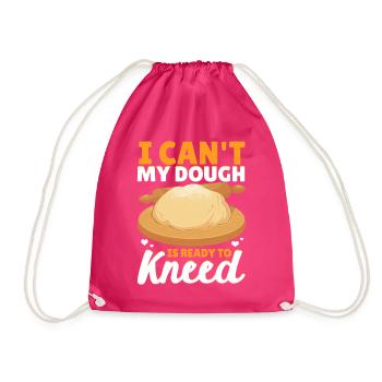 Funny bread baking baker - Drawstring Bag - fuchsia - Front